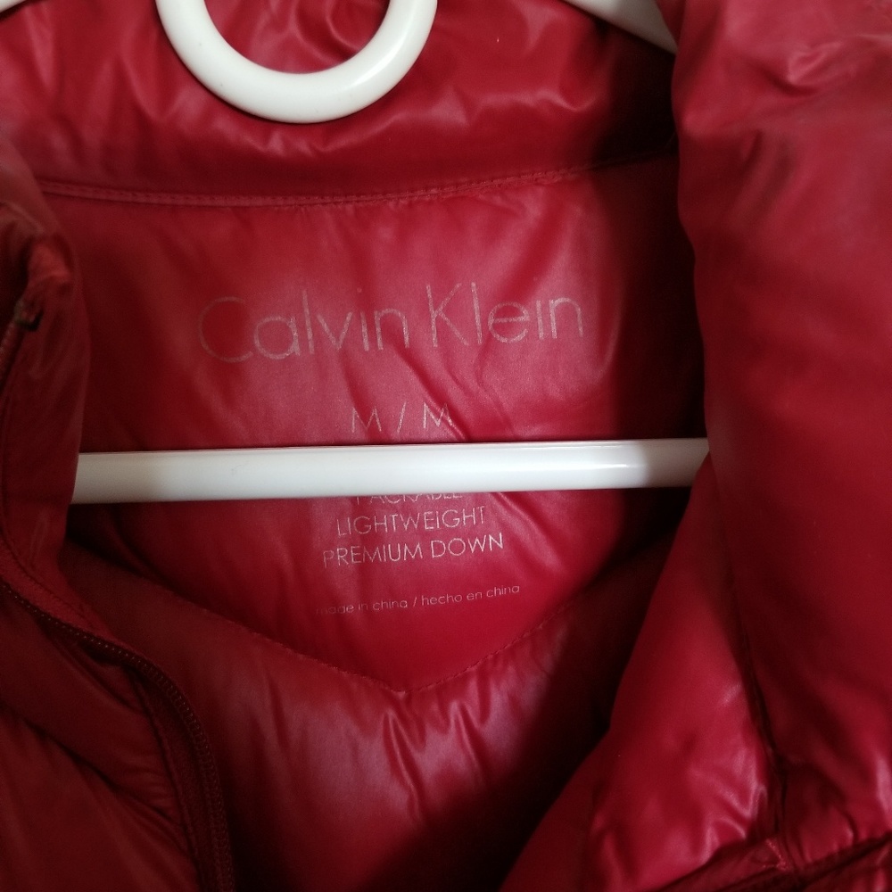 Puffy red jacket